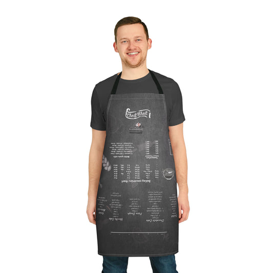 Kitchen Apron, Smart Chef Apron with Conversion Chart, Ruler, Temperature Guide. Perfect Gift for Cooks
