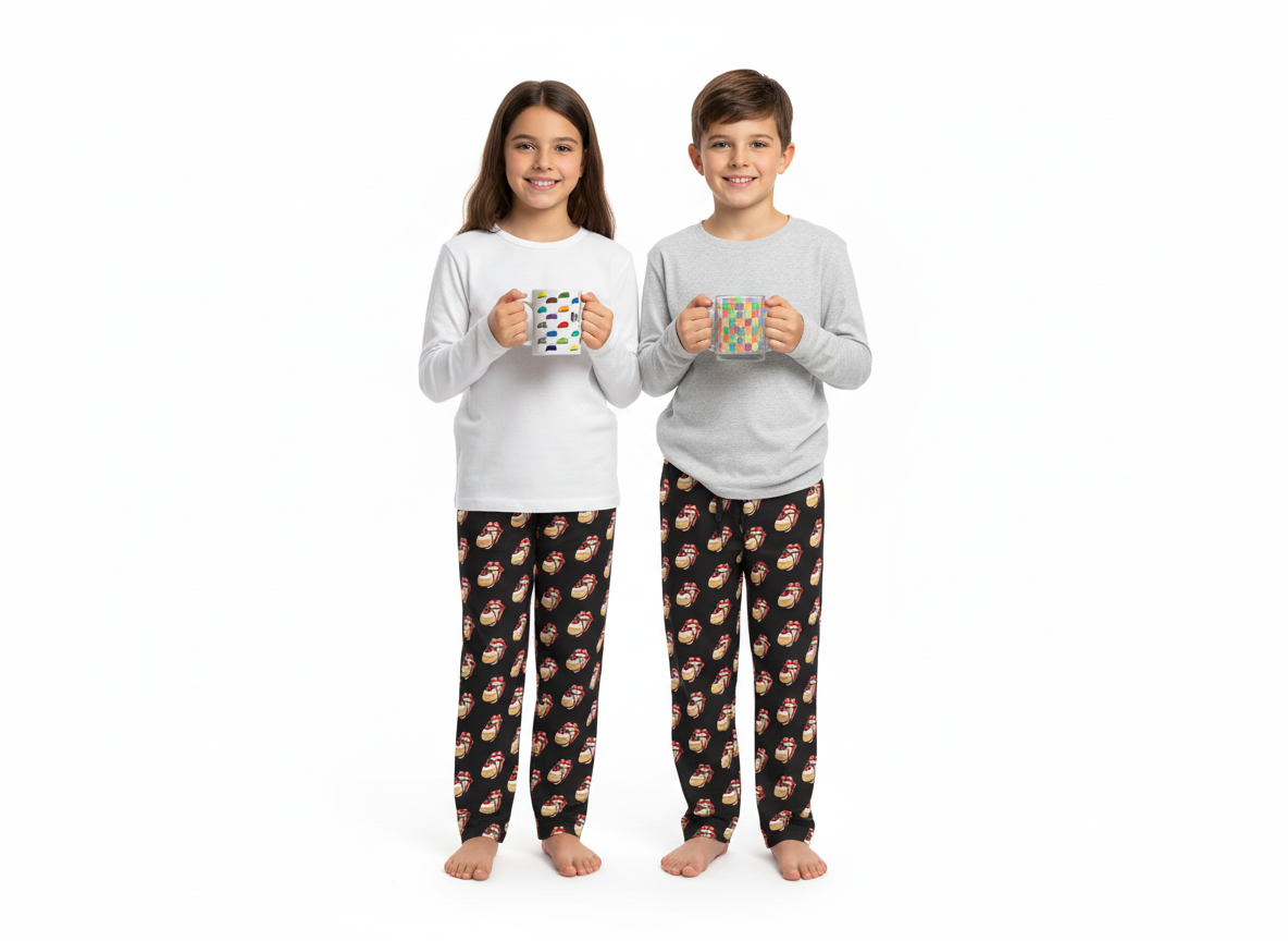 Pop Colorful Dreidel Pattern Glass Mug, 10oz | Hanukkah Kids Holiday Drinkware