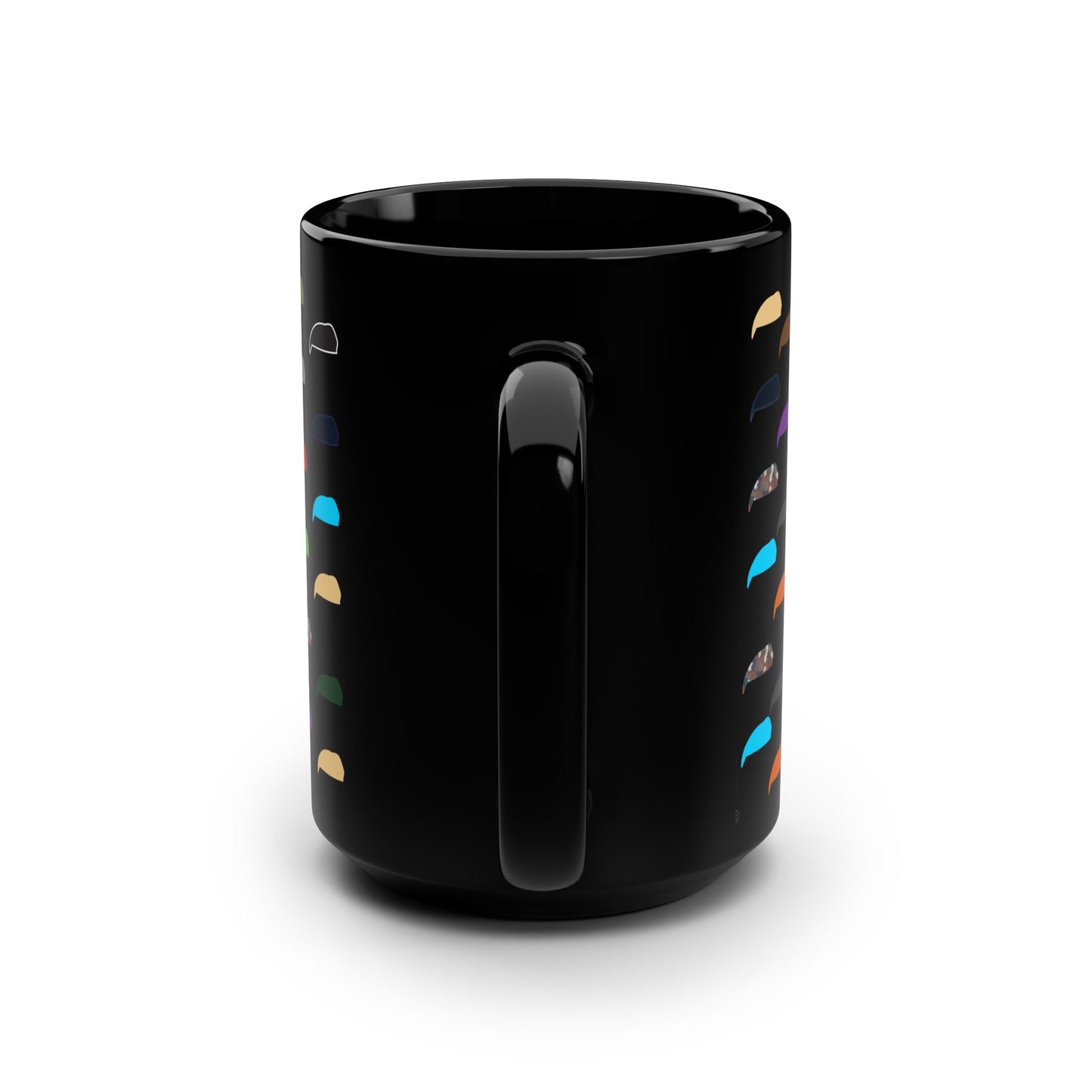Israeli Military Beret Colors Polka Dot Black Mug, 15oz - IDF Supporter, Golani, Givati, Paratrooper, Zionism Patriotic Gift!