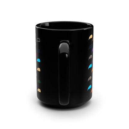 Israeli Military Beret Colors Polka Dot Black Mug, 15oz - IDF Supporter, Golani, Givati, Paratrooper, Zionism Patriotic Gift!
