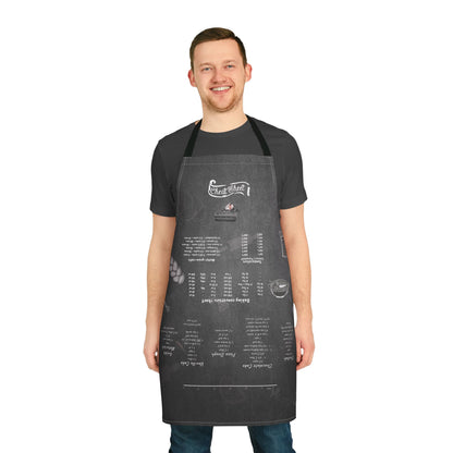 Kitchen Apron, Smart Chef Apron with Conversion Chart, Ruler, Temperature Guide. Perfect Gift for Cooks