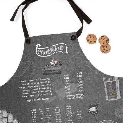 Kitchen Apron, Smart Chef Apron with Conversion Chart, Ruler, Temperature Guide. Perfect Gift for Cooks