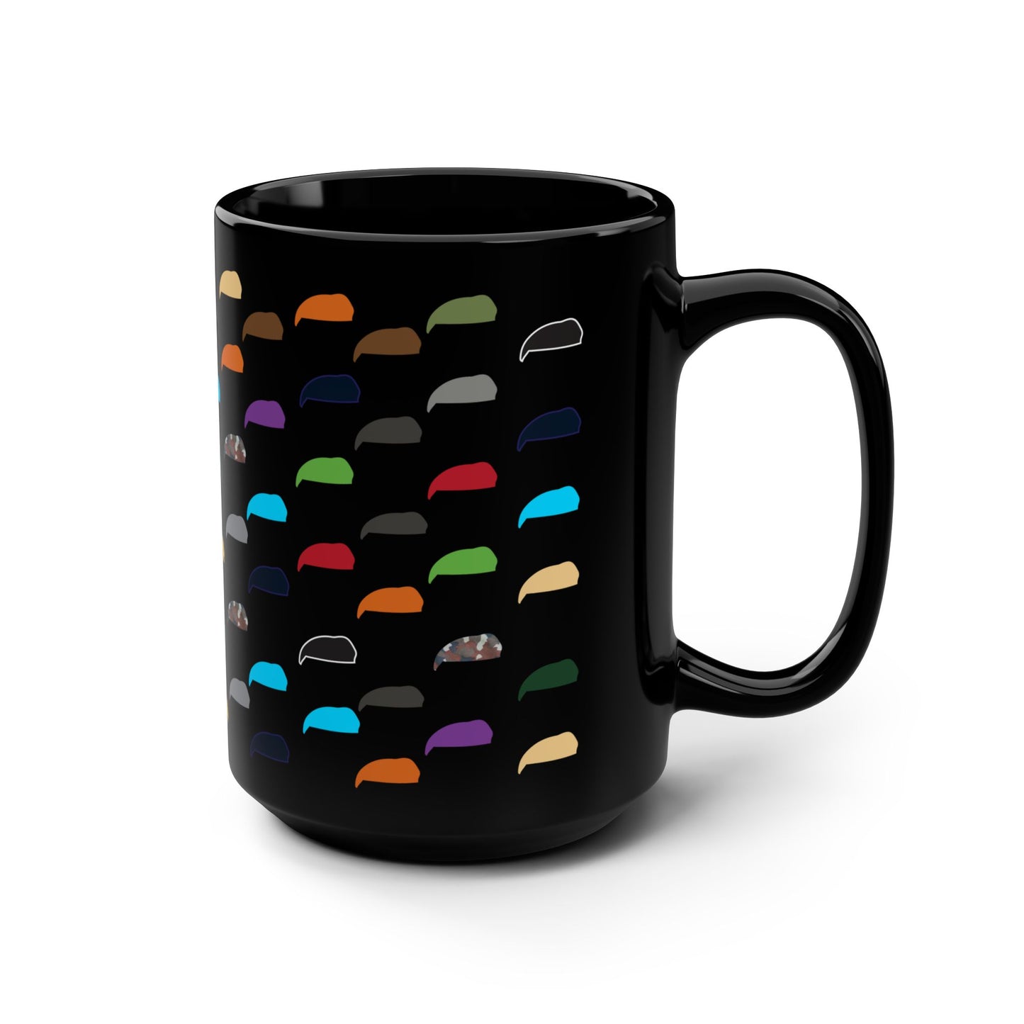 Israeli Military Beret Colors Polka Dot Black Mug, 15oz - IDF Supporter, Golani, Givati, Paratrooper, Zionism Patriotic Gift!