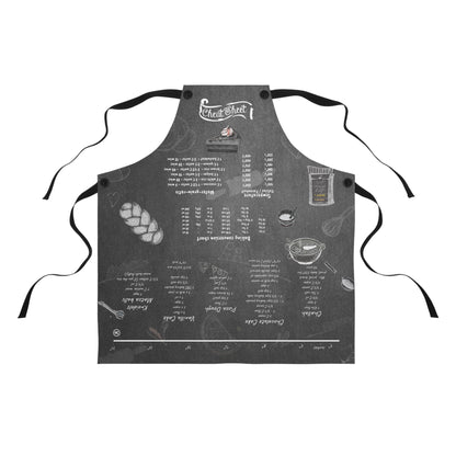 Kitchen Apron, Smart Chef Apron with Conversion Chart, Ruler, Temperature Guide. Perfect Gift for Cooks