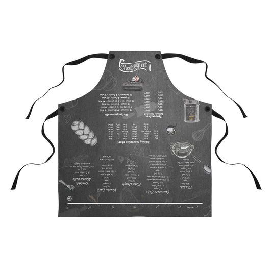 Kitchen Apron, Smart Chef Apron with Conversion Chart, Ruler, Temperature Guide. Perfect Gift for Cooks