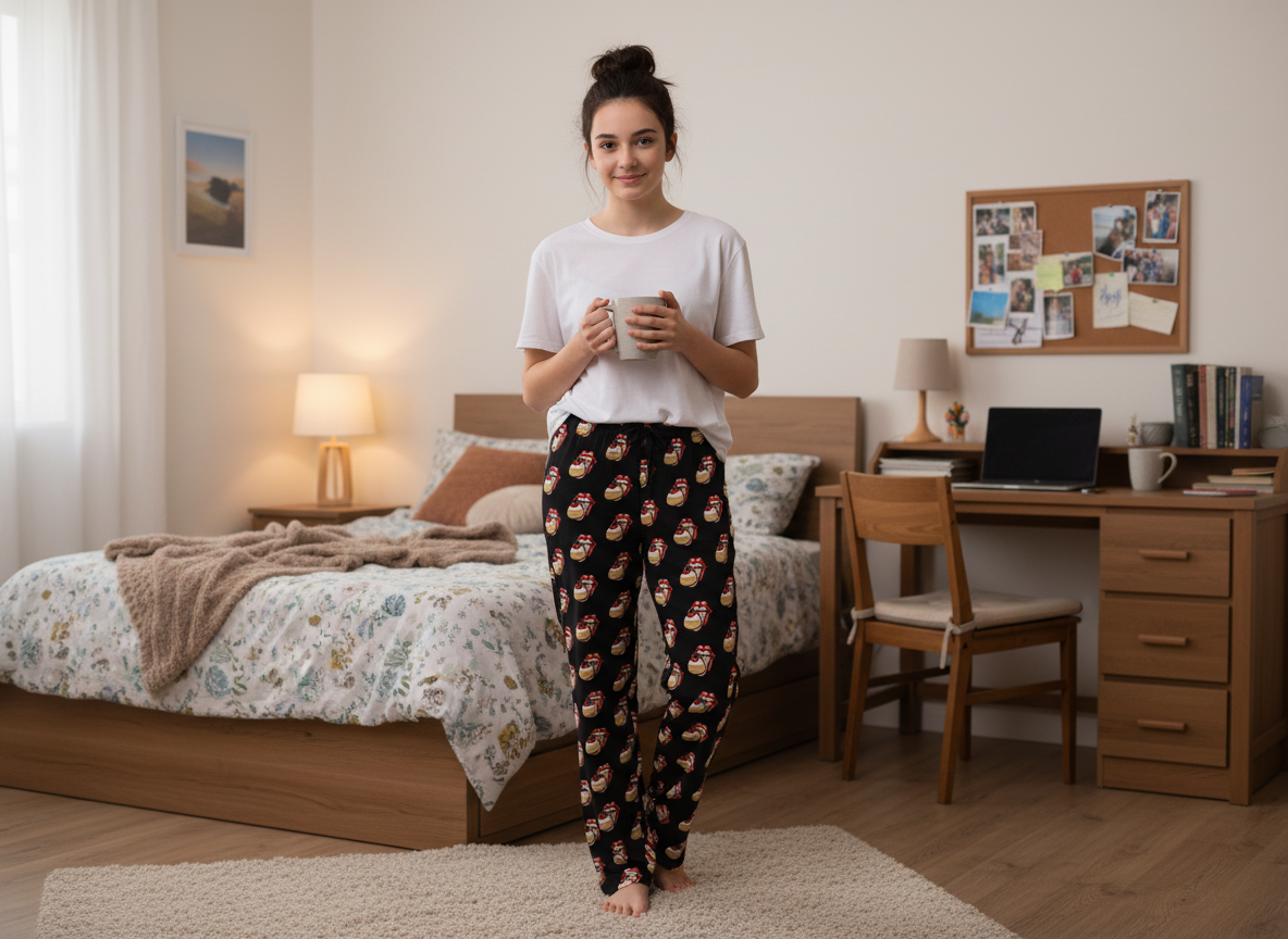 Womans... Sufganiyah Satisfaction Tour! Hanukkah PJ Bottoms  | Sufganiyot  | Unique Chanukah Loungewear Bottoms | Jewish Gift