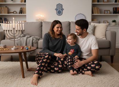 Womans... Sufganiyah Satisfaction Tour! Hanukkah PJ Bottoms  | Sufganiyot  | Unique Chanukah Loungewear Bottoms | Jewish Gift