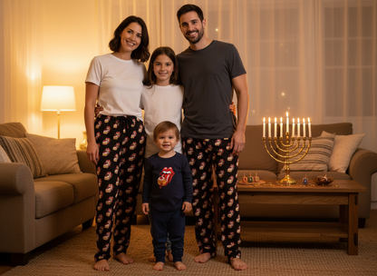 Toddler... Sufganiyah Satisfaction Tour! Hanukkah PJ Top  | Sufganiyot  | Unique Chanukah Loungewear | Matching Family PJs