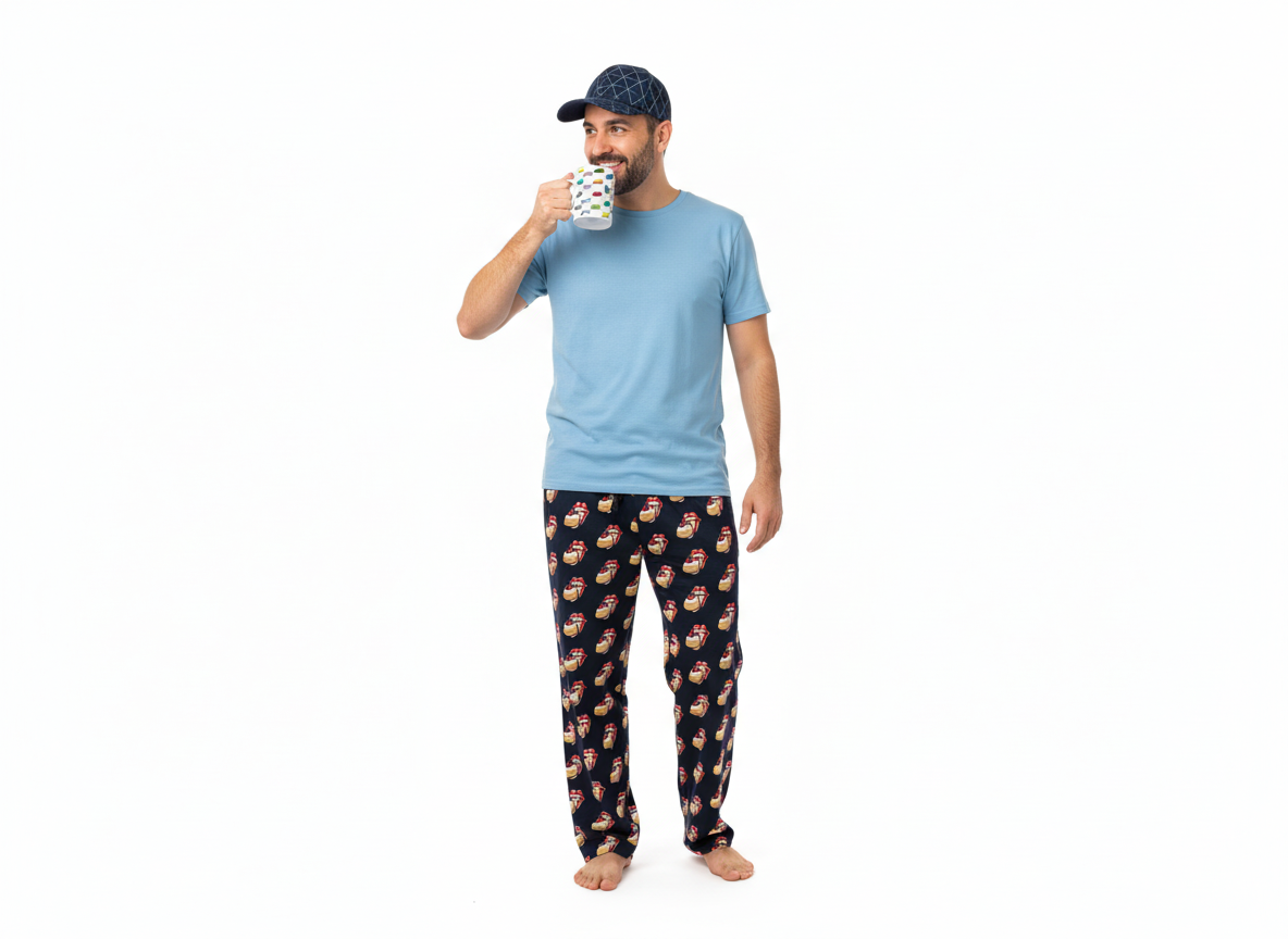 Mens... Sufganiyah Satisfaction Tour! Hanukkah PJ Bottoms  | Sufganiyot  | Unique Chanukah Loungewear Bottoms | Jewish Gift