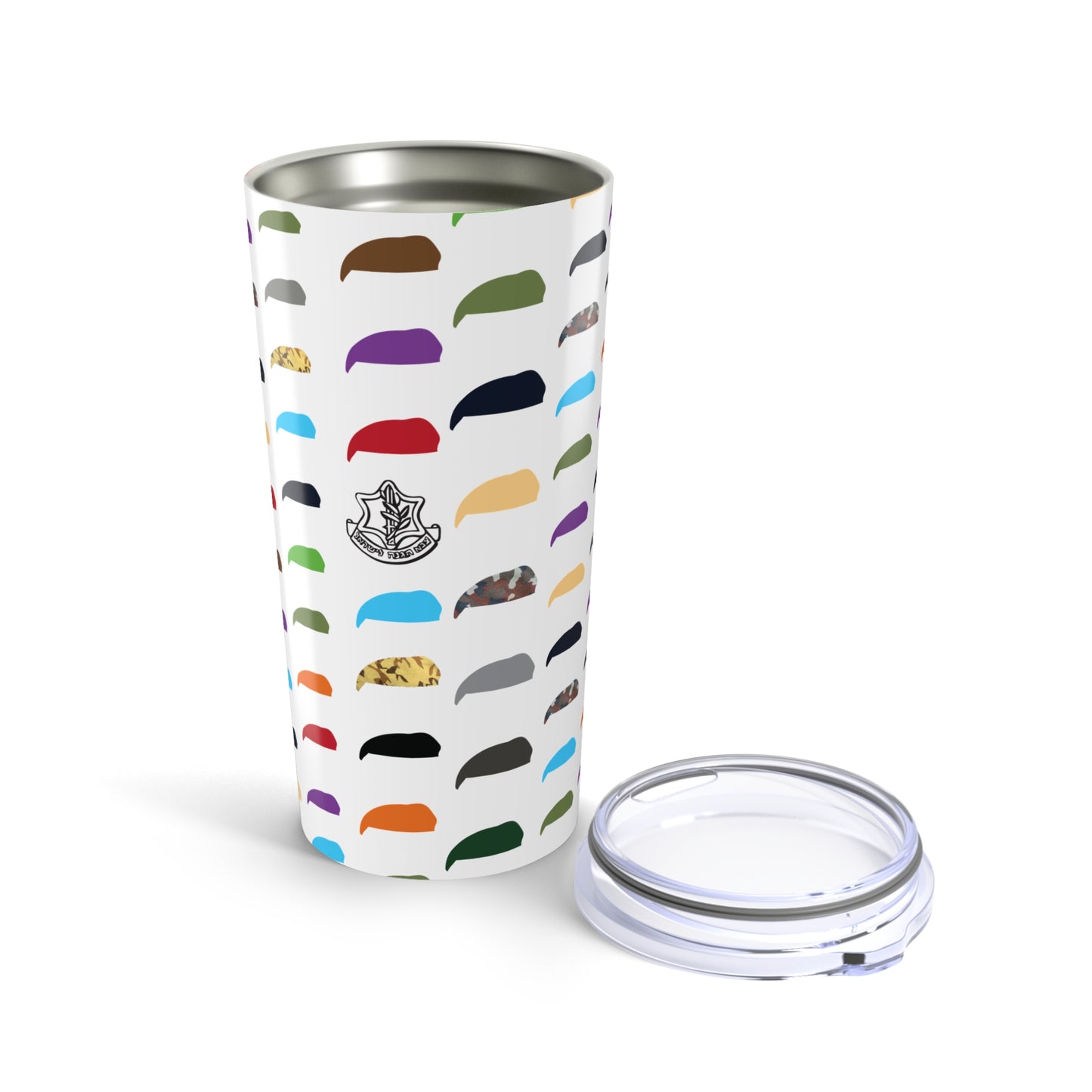 IDF Beret Polka Dot Tumbler — 20oz Zionist Stainless Steel Travel Cup