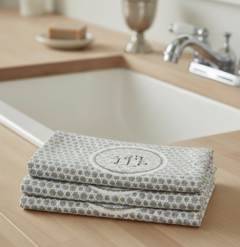 Netilat Yadayim Hand Towel - Jewish Ritual Washing Towel for Shabbat and Holidays, Hebrew Embroidered Towel, Modern Judaica Gift