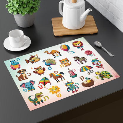 Placemat, Hebrew ABCs Learn Hebrew Letters and Words